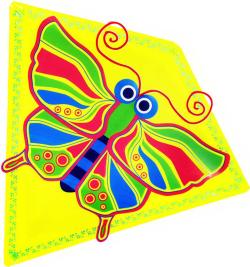 Drak létající potisk zvířátka 64x76cm 3 druhy plast