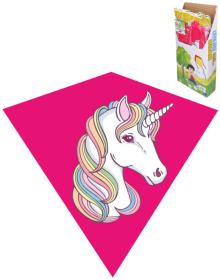 Drak létající růžový jednorožec 68x73cm diamant plastový Drak létající růžový jednorožec 68x73cm diamant plastový