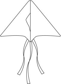 Drak létající smíšek 140cm žlutočerný smajlík s třásněmi nylonový