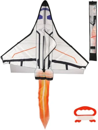 Drak létající vesmírný raketoplán nylonový 104x80cm v látkovém sáčku Drak létající vesmírný raketoplán nylonový 104x80cm v látkovém sáčku