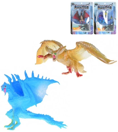 Drak plastový 8-10cm 4 druhy v blistru Drak plastový 8-10cm 4 druhy v blistru