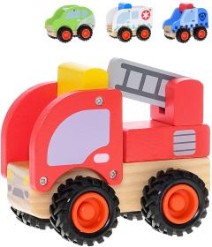 DŘEVO Autíčko baby záchranné složky 4 druhy (dřevěná hračka) DŘEVO Autíčko baby záchranné složky 4 druhy (dřevěná hračka)