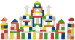 DŘEVO Baby stavebnice 100 kostek v kyblíku (dřevěná hračka)