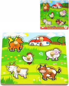 DŘEVO Baby vkládačka zvířátka puzzle s úchyty (dřevěná hračka) DŘEVO Baby vkládačka zvířátka puzzle s úchyty (dřevěná hračka)