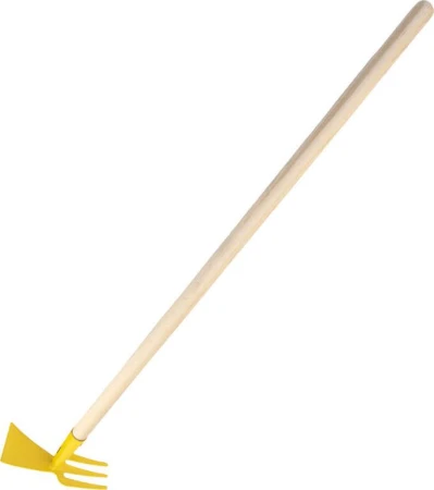 DŘEVO Dětské nářadí pracovní 80cm kovová zahradní motyka žlutá DŘEVO Dětské nářadí pracovní 80cm kovová zahradní motyka žlutá