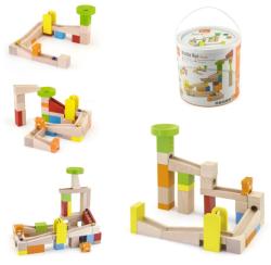 DŘEVO Dráha kuličková dřevěná 49dílků DŘEVO Dráha kuličková dřevěná 49dílků