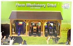 DŘEVO Garáž na traktory farma 55 x 77,5 x 38 cm (dřevěná hračka)