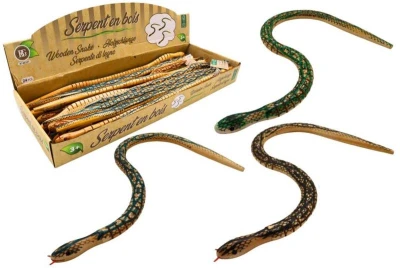 DŘEVO Had 50cm kloubové zvířátko 3 barvy (dřevěná hračka) DŘEVO Had 50cm kloubové zvířátko 3 barvy (dřevěná hračka)