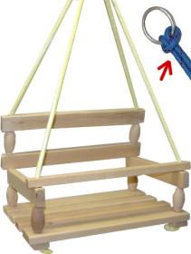 DŘEVO Houpačka dřevěná přírodní UNI 1011 (dřevěná hračka)