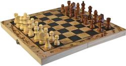 DŘEVO Hra Šachy Dáma Backgammon 30x30cm 3v1 (společenská hra)