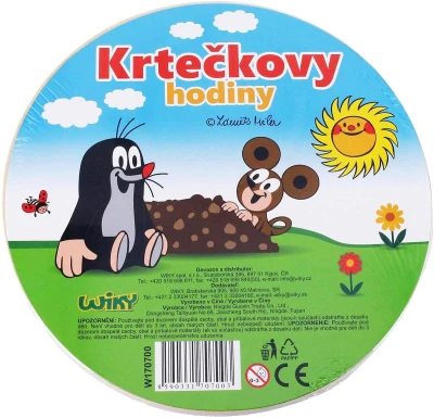 DŘEVO Krtečkovy hodiny Krtek (Krteček) roční období (dřevěná hračka)