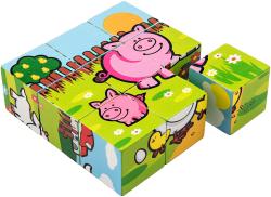 DŘEVO Kubus baby moje první zvířátka obrázkové kostky set 9ks