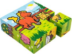 DŘEVO Kubus baby moje první zvířátka obrázkové kostky set 9ks