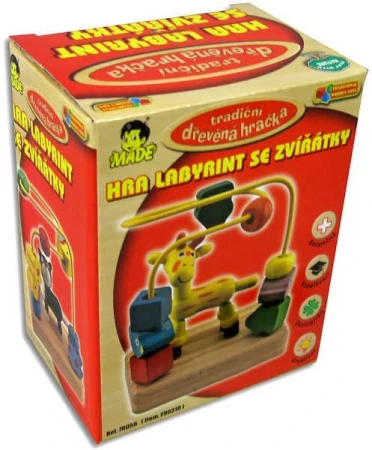 DŘEVO Labyrint se zvířátkami 3 druhy (dřevěná hračka) DŘEVO Labyrint se zvířátkami 3 druhy (dřevěná hračka)