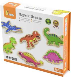DŘEVO Magnetky dinosauři set 20ks v boxu (dřevěná hračka)