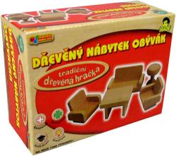 DŘEVO Obývací pokoj nábytek pro panenky (dřevěná hračka)