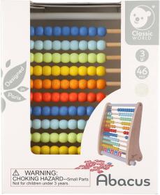 DŘEVO Počítadlo 100 kuliček s kartičkami s číslicemi (dřevěná hračka)