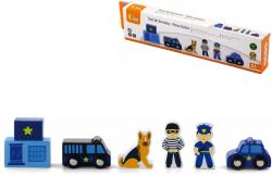 DŘEVO Policejní sada 7 dílků figurky a doplňky k vláčkodráze DŘEVO Policejní sada 7 dílků figurky a doplňky k vláčkodráze