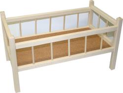 DŘEVO Postýlka dřevěná pro panenku 50x28 cm (dřevěná hračka)
