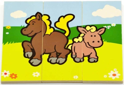 DŘEVO Puzzle 18 ks ZVÍŘÁTKA (dřevěná hračka)