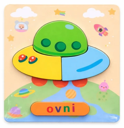 DŘEVO Puzzle vkládací na desce zvířátka / vozidla 15x18cm 6 druhů