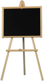 DREVO Tabuľa školská stojanová biela na písanie fixky / magnetická 2v1