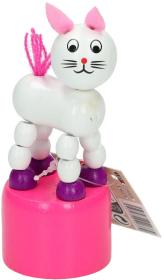 DŘEVO Zvířátko tančící na podstavci 6 druhů (dřevěná hračka)