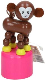 DŘEVO Zvířátko tančící na podstavci 6 druhů (dřevěná hračka)