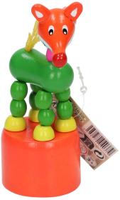 DŘEVO Zvířátko tančící na podstavci 6 druhů (dřevěná hračka)