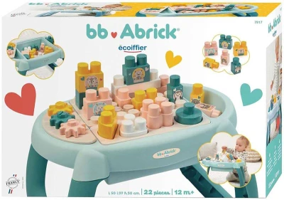 Ecoiffier Abrick baby stoleček herní set s kostičkami stavebnice 22 dílků