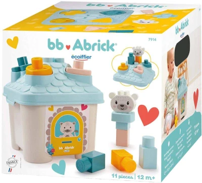 ECOIFFIER Abrick baby vkládací domeček vkládačka zvířátka 11 dílků
