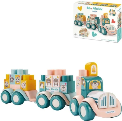 Ecoiffier Abrick baby vláček se zvířátky herní set s kostkami 30ks plast Ecoiffier Abrick baby vláček se zvířátky herní set s kostkami 30ks plast