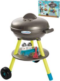 Ecoiffier Baby gril zahradní kulatý set s maketami potravin a nástroji plast Ecoiffier Baby gril zahradní kulatý set s maketami potravin a nástroji plast