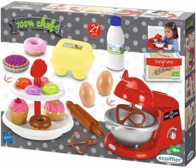 Ecoiffier Baby robot kuchyňský set s nástroji a maketami potravin plast Ecoiffier Baby robot kuchyňský set s nástroji a maketami potravin plast
