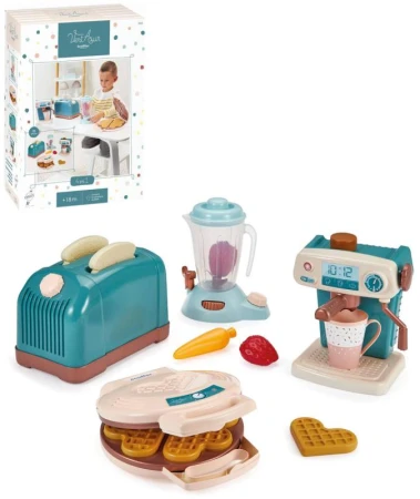 Ecoiffier Domácí spotřebiče velký dětský baby kuchyňský set 4ks v krabici 4v1 Ecoiffier Domácí spotřebiče velký dětský baby kuchyňský set 4ks v krabici 4v1
