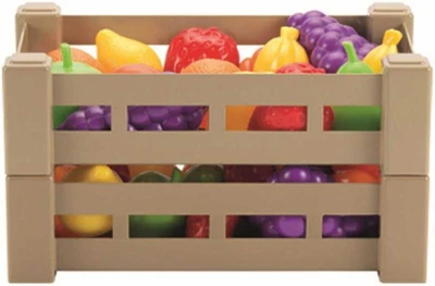 Ecoiffier Přepravka set bedýnka s ovocem / zeleninou baby 2 druhy plast