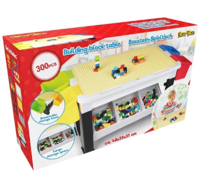 Eddy Toys Dětský stůl na stavění včetně kostek sada 300 ks