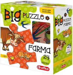 Efko Baby Puzzle BIG Farma velké dílky skládačka set 24 dílků 68x47cm v krabici