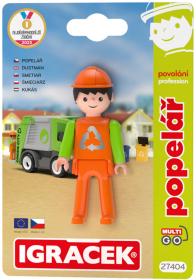 Efko IGRÁČEK MultiGO Popelář figurka kloubová na kartě