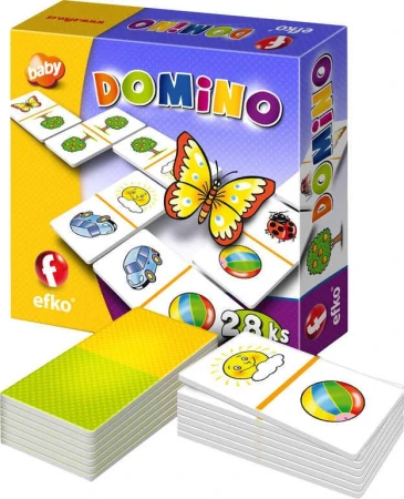Efko Hra baby Domino 28 kartiček (společenská hra)