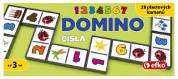 Efko Hra Domino číslice obrázky a čísla 28 dílků pro malé děti v krabičce