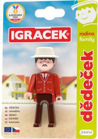 Efko IGRÁČEK Dědeček rodina figurka kloubová na kartě