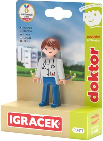 Efko IGRÁČEK Doktor povolání set figurka kloubová s doplňky Efko IGRÁČEK Doktor povolání set figurka kloubová s doplňky