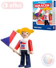 Efko IGRÁČEK Fanynka hokejová figurka 7,5cm v krabičce (stavebnice)