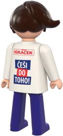 Efko IGRÁČEK Fanynka Mistrovství světa v hokeji 2024 figurka bílý dres