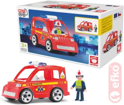 Efko IGRÁČEK Hasičské auto set s hasičem a doplňky v krabičce (stavebnice) Efko IGRÁČEK Hasičské auto set s hasičem a doplňky v krabičce (stavebnice)