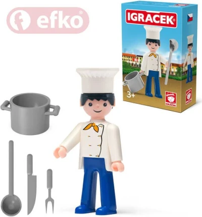 Efko IGRÁČEK Kuchař s doplňky v krabičce (stavebnice) Efko IGRÁČEK Kuchař s doplňky v krabičce (stavebnice)