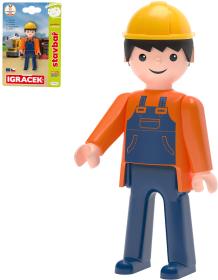 Efko IGRÁČEK MultiGO Stavbař figurka kloubová na kartě
