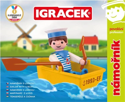 Efko IGRÁČEK Námořník povolání set figurka kloubová s lodičkou