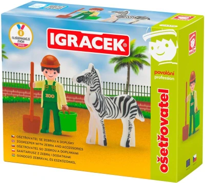 Efko IGRÁČEK Ošetřovatel povolání set figurka kloubová se zebrou Efko IGRÁČEK Ošetřovatel povolání set figurka kloubová se zebrou